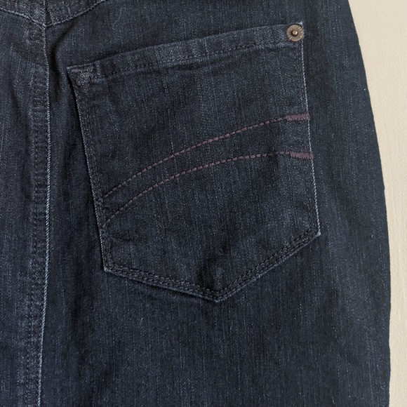 Second Denim Yoga Jeans | High rise denim pencil skirt | Indigo rinse | size 26 - Picture 5 of 13